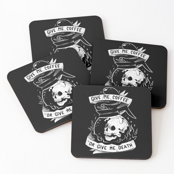 Item preview, Give Me Coffee Or Give Me Death - Skull Evil Gift designed and sold by EduEly.