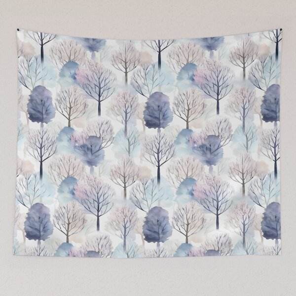 Item preview, Watercolor Winter Trees Pattern designed and sold by ClairesPatterns.