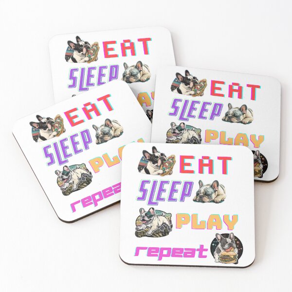 Item preview, Eat Sleep Play Repeat Funny Dog designed and sold by NerdStock.