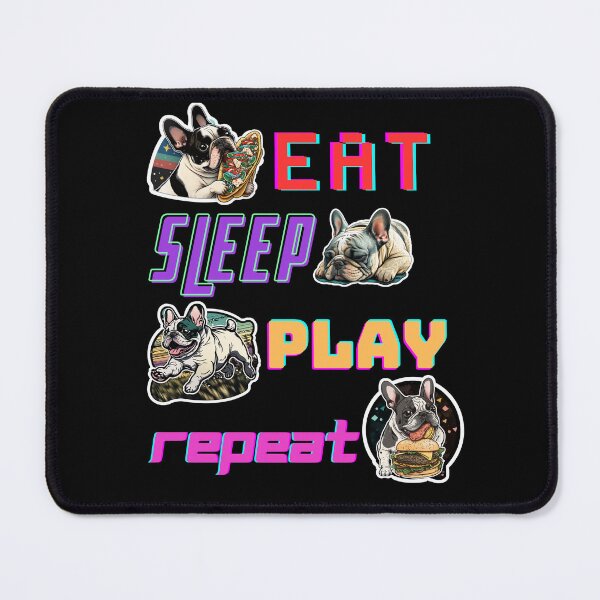 Item preview, Eat Sleep Play Repeat Funny Dog designed and sold by NerdStock.