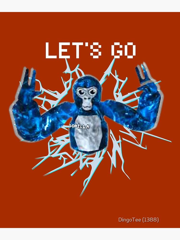 Let's Go, Gorilla Tag Blue Monke VR Gamer Shirt for Kids, Teen Cool, Easter  Png, Happy Easter PNG, Easter Day Png