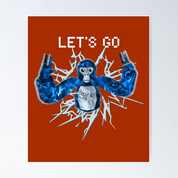 Let's Go, Gorilla Tag Blue Monke VR Gamer Shirt for Kids, Teen Cool, Easter  Png, Happy Easter PNG, Easter Day Png