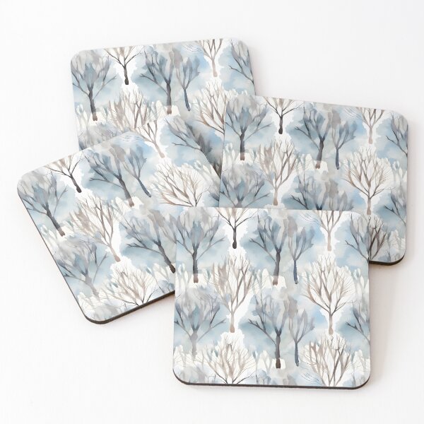 Item preview, Watercolor Trees of Winter Pattern designed and sold by ClairesPatterns.