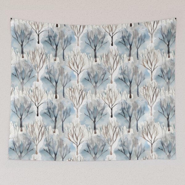 Item preview, Watercolor Trees of Winter Pattern designed and sold by ClairesPatterns.