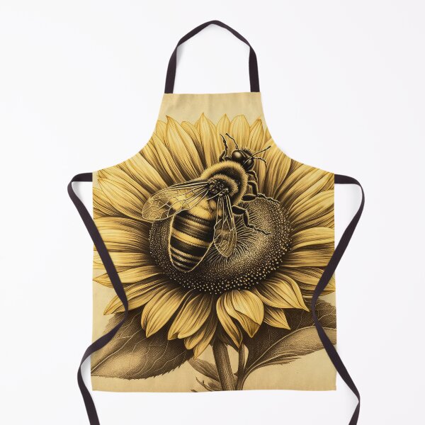 Item preview, Bee on a Sunflower Vintage Bumble Honey Bee designed and sold by Aurora Hues.