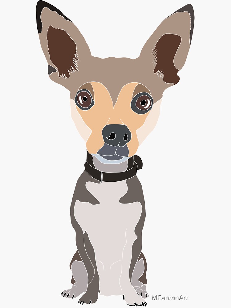 Chihuahua illustration  Sticker for Sale by MCantonArt