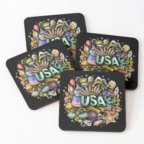 Item preview, USA doodle art  designed and sold by AnyMar2023.