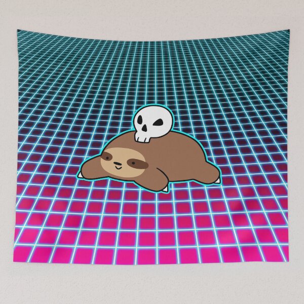 Item preview, Skull Sloth Vaporwave designed and sold by SaradaBoru.