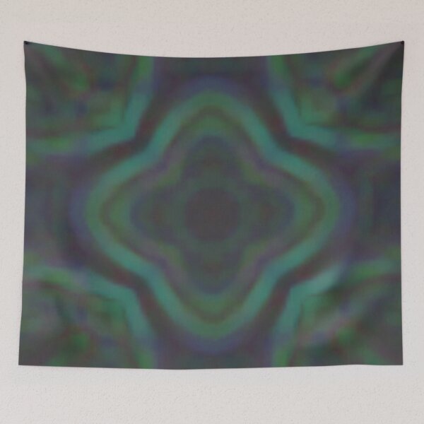 Item preview, Aqua Blue Green Hippie Mandala Design Abstract Flower Power designed and sold by kattakitty.