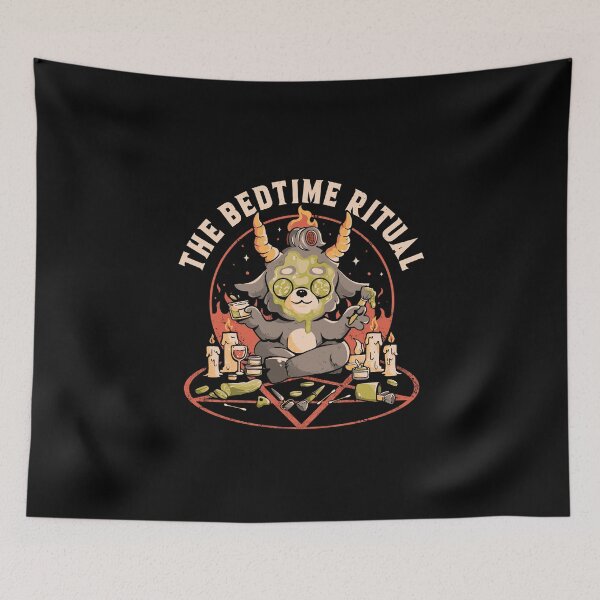 Item preview, The Bedtime Ritual - Funny Evil Baphomet Gift designed and sold by EduEly.