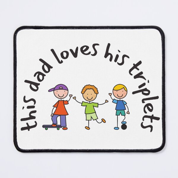 Item preview, this dad loves his triplets designed and sold by ayoubii56.