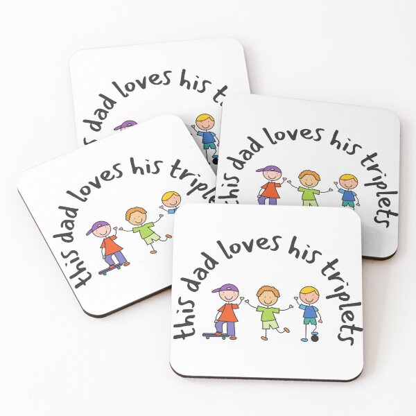 Item preview, this dad loves his triplets designed and sold by ayoubii56.