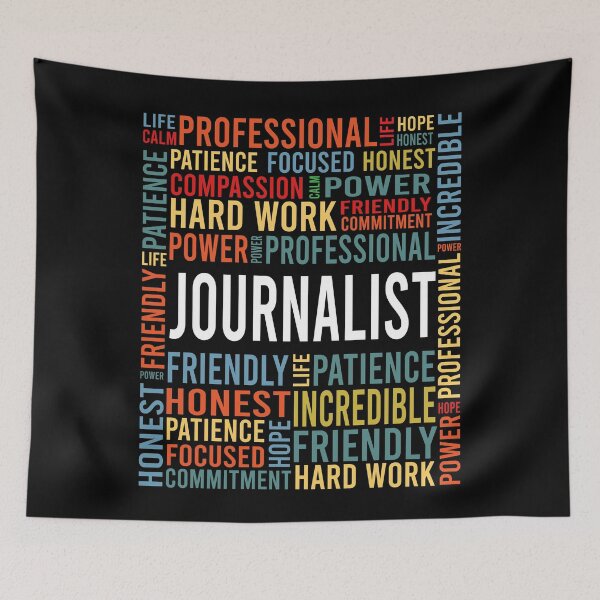 Item preview, journalist saying: journalist words gift designed and sold by alaechamlal.