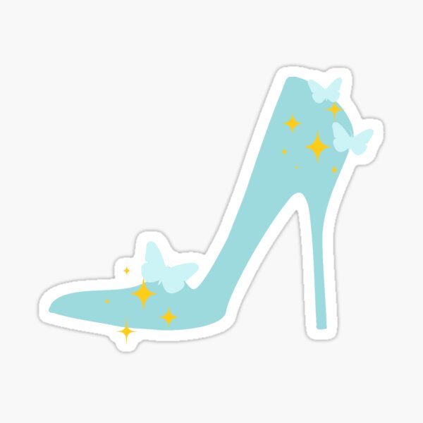 Cinderella Shoe Stickers for Sale | Redbubble