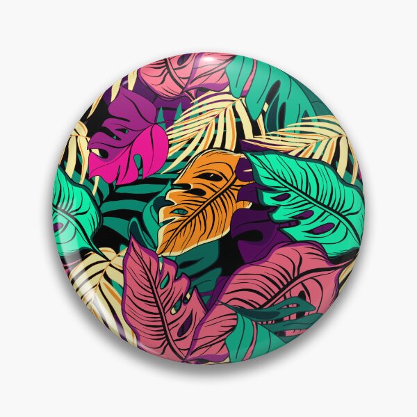 Item preview, Tropical leaves floral pattern designed and sold by Mashusha-art.
