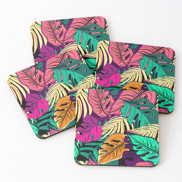 Item preview, Tropical leaves floral pattern designed and sold by Mashusha-art.