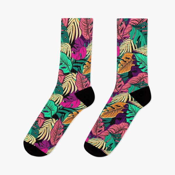 Item preview, Tropical leaves floral pattern designed and sold by Mashusha-art.