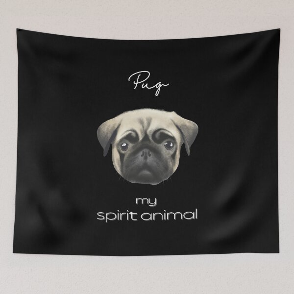 Item preview, Pug My Spirit Animal Duvet Cover designed and sold by MagicWolfStar.