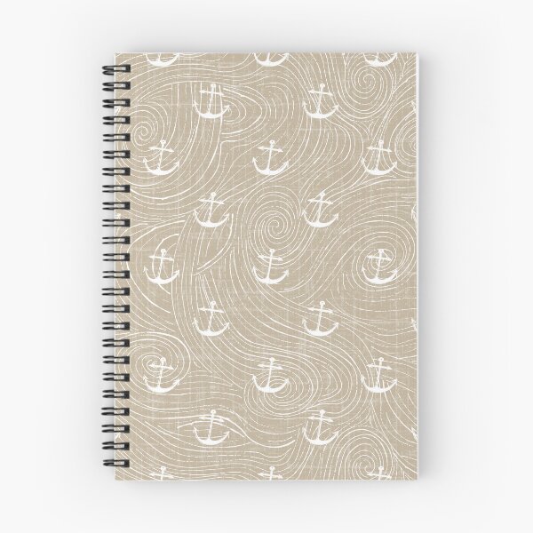 Item preview, Anchor Wave on Sand Woven Linen Background designed and sold by LifeNonchalant.