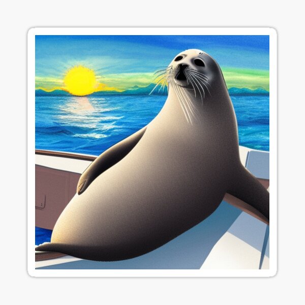 Imagine If Seal Relaxing Sticker