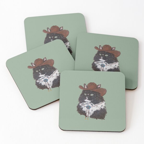 Item preview, Tuxedo Cowboy Cat designed and sold by optical-intruse.