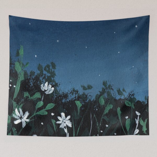 Item preview, Beautiful night scene hand painted gouche designed and sold by pinkyfish1010.