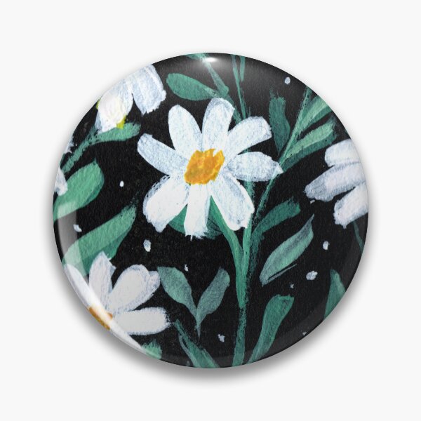 Item preview, White daisies hand painted gouche floral art designed and sold by pinkyfish1010.