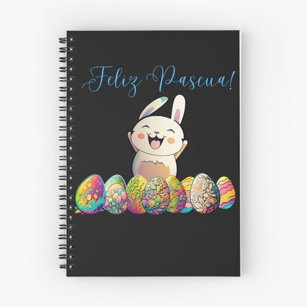 Item preview, Cute Fun Smiling Felíz Pascua Bunny with Easter Eggs designed and sold by Impressify.