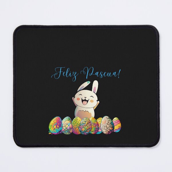 Item preview, Cute Fun Smiling Felíz Pascua Bunny with Easter Eggs designed and sold by Impressify.
