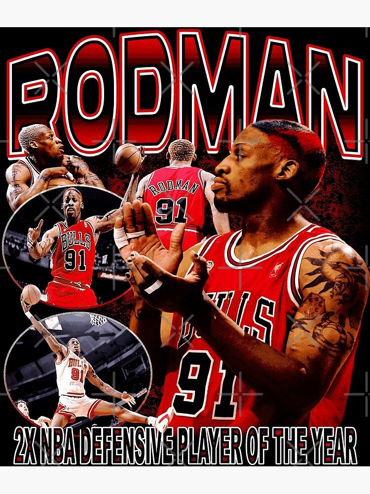 Copy of Dennis Rodman NBA basketball Vintage Bootleg Retro 90s Rap Tee ,  dennis, 90s, chicago bulls, chicago, vintage, pippen, 91 - goat,  Kids  T-Shirt for Sale by caratringoo