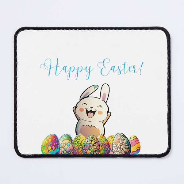 Item preview, Cute Fun Smiling Happy Easter Bunny with Easter Eggs designed and sold by Impressify.
