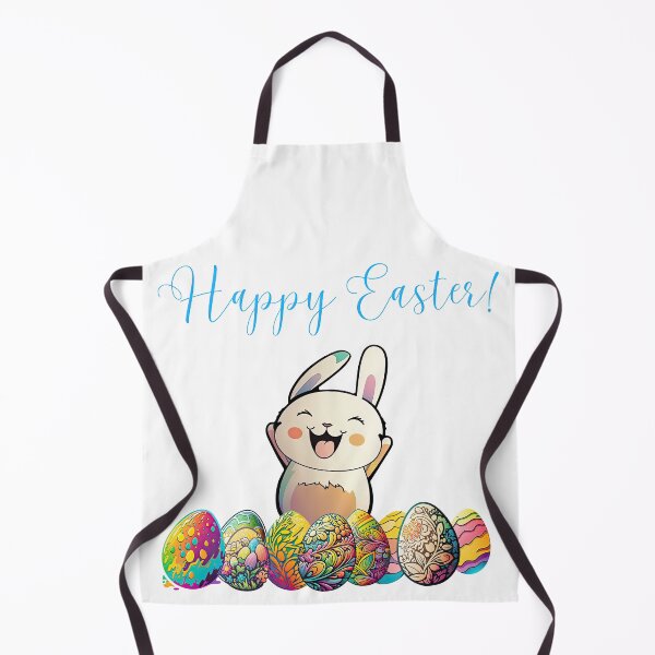 Item preview, Cute Fun Smiling Happy Easter Bunny with Easter Eggs designed and sold by Impressify.