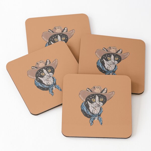 Item preview, Cowboy Cat Black and White designed and sold by optical-intruse.