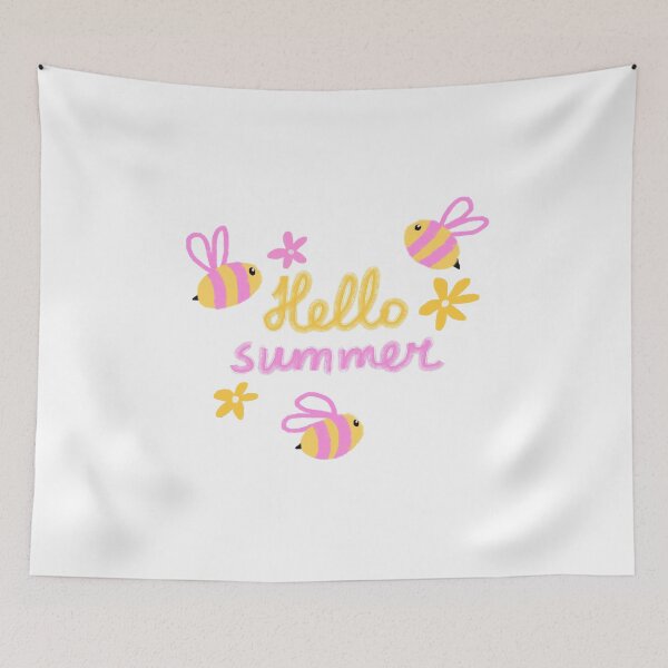 Item preview, Hello summer cute bees  designed and sold by pinkyfish1010.