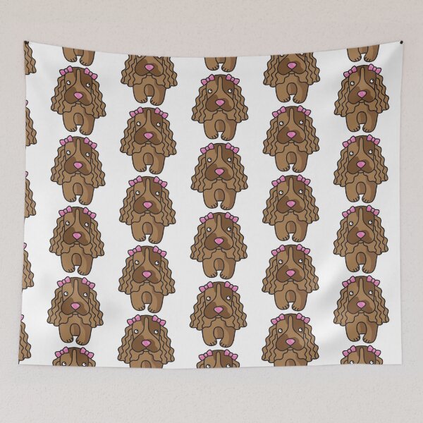 Item preview, Little brown cocker spaniel doggy designed and sold by cheekyfoxart.