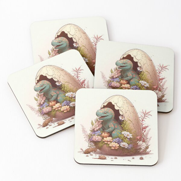 Item preview, Easter Saurus Rex Funny Baby Dinosaur Hatching Egg Flowers designed and sold by Aurora Hues.