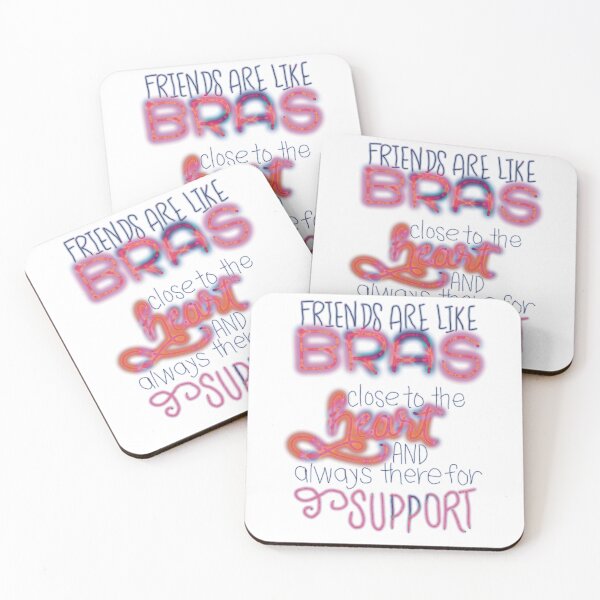 Item preview, Friends are like bras close to heart and always supportive orange rainbow designed and sold by chuckletuckle.