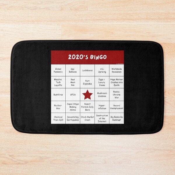 Item preview, 2020s Bingo - 2020's Darkest Decade Bingo Card - Disaster Bingo Meme (red) designed and sold by MillennialMemer.