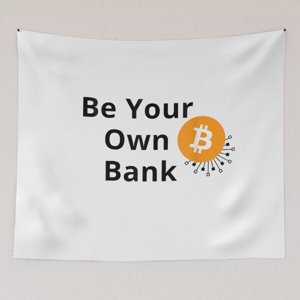 Item preview, BTC Bitcoin Be Your Own Bank Crypto T-Shirt designed and sold by Beroti-Vanda.