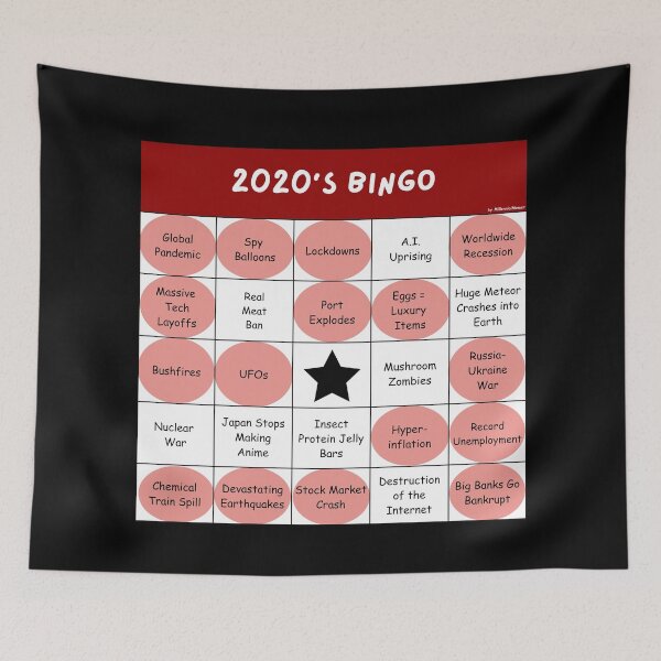 Item preview, 2020s Bingo - 2020's Darkest Decade Bingo Card - Disaster Bingo Meme (filled) designed and sold by MillennialMemer.