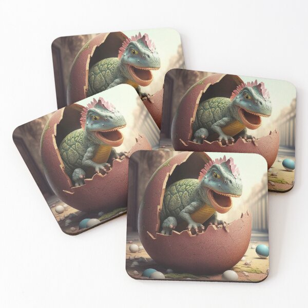 Item preview, Easter Saurus Rex Funny Baby Dinosaur Hatching Egg Flowers designed and sold by Aurora Hues.