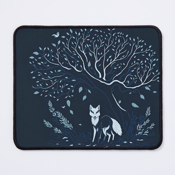Item preview, A white fox under the tree designed and sold by Javier Narváez Solarte.
