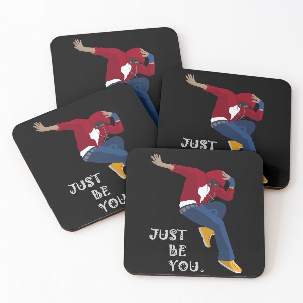 Item preview, Just Be You Red Hooded Person Jumping  designed and sold by Sfumata Illustration.