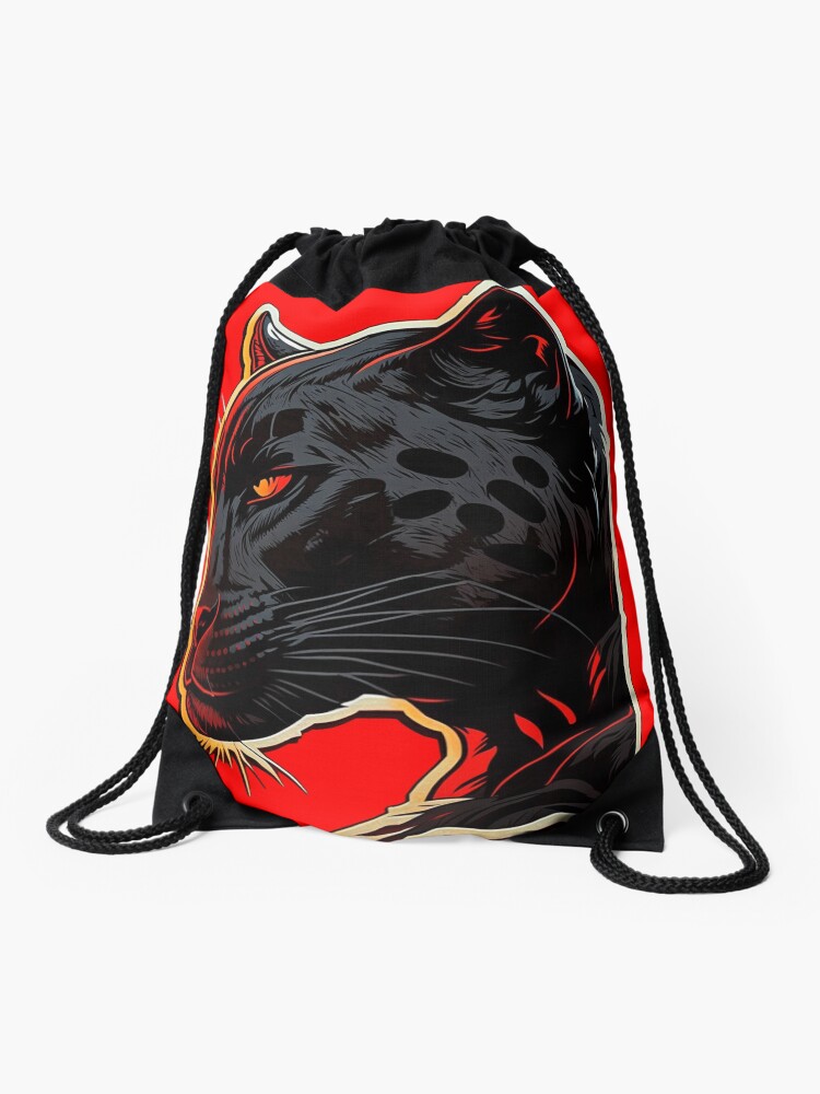 Black panther shop drawstring bag