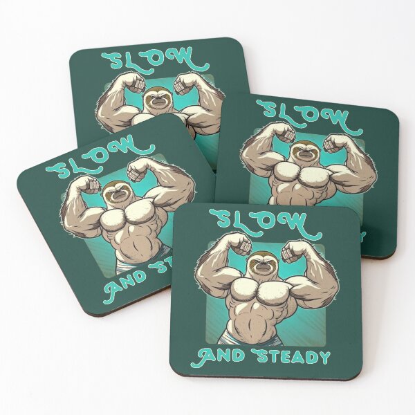 Item preview, Slow and Steady Wins the Race (Funny Sloth Design) designed and sold by OUSS  SQUARE⭐⭐⭐⭐⭐.
