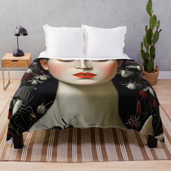Item preview, Insect Dreams - A Surrealist Portrait of a Woman Enveloped by Crawling Bugs designed and sold by GalihDA.
