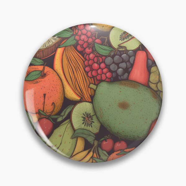 Item preview, Colorful fruit illustration pattern designed and sold by artefacta.