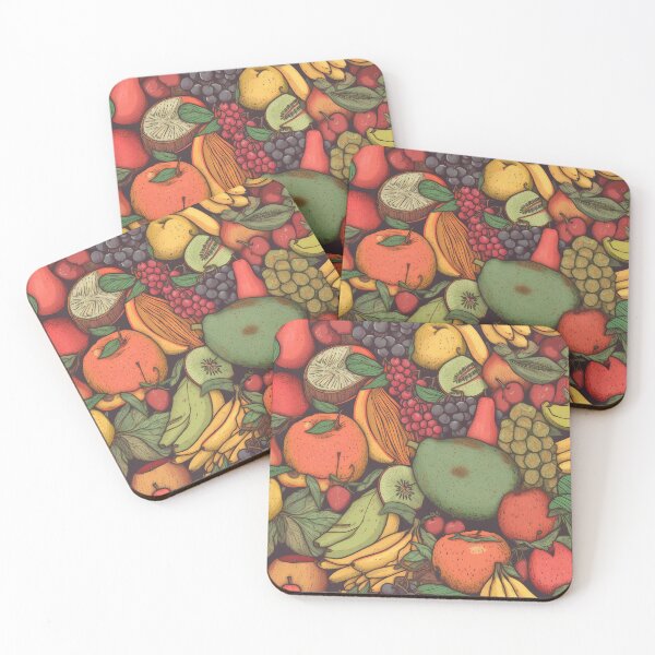 Item preview, Colorful fruit illustration pattern designed and sold by artefacta.