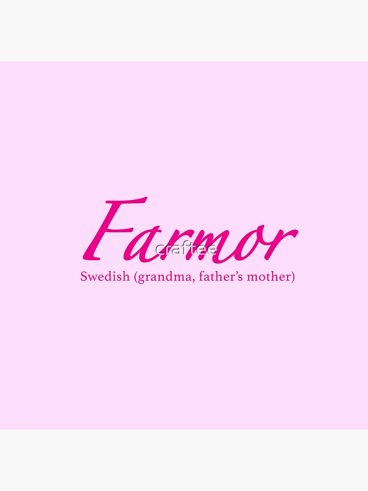 Swedish Farmor Grandma Grandmother Sweden Souvenir T-Shirt Sverige 