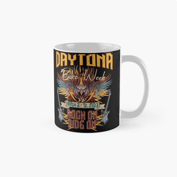 Item preview, 2023 DAYTONA BEACH BIKE WEEK "ROCK ON RIDE ON" ART ON FRONT designed and sold by DingoTee (1388)⭐⭐⭐⭐⭐.